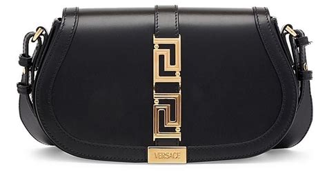 Versace: Black Greca Goddess Bag 